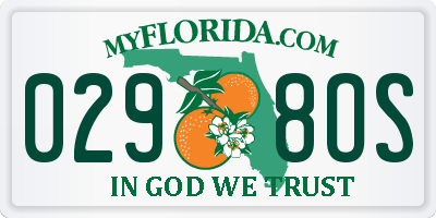 FL license plate 0298OS