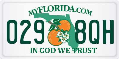 FL license plate 0298QH