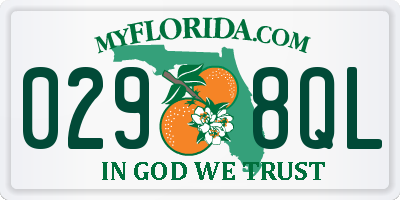 FL license plate 0298QL