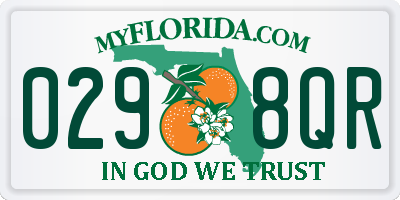 FL license plate 0298QR