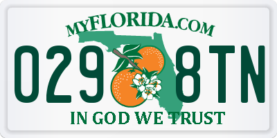 FL license plate 0298TN