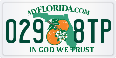 FL license plate 0298TP