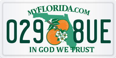FL license plate 0298UE