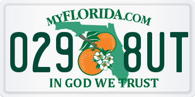 FL license plate 0298UT