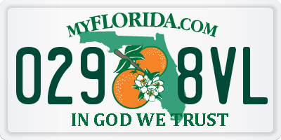 FL license plate 0298VL