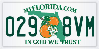 FL license plate 0298VM