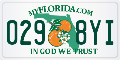 FL license plate 0298YI