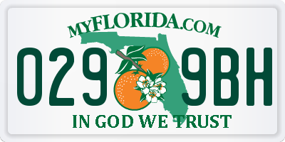 FL license plate 0299BH