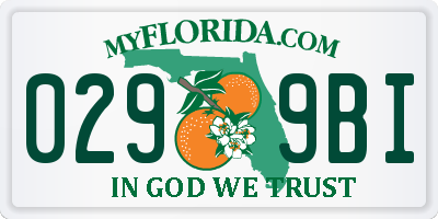 FL license plate 0299BI