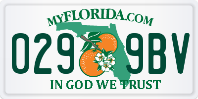 FL license plate 0299BV