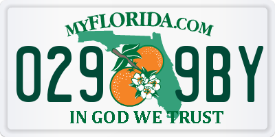 FL license plate 0299BY