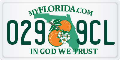 FL license plate 0299CL