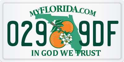 FL license plate 0299DF