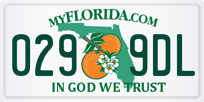 FL license plate 0299DL