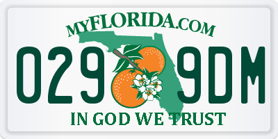 FL license plate 0299DM
