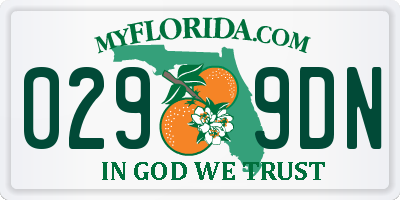 FL license plate 0299DN