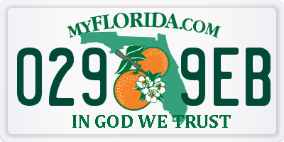 FL license plate 0299EB