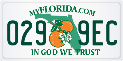 FL license plate 0299EC