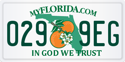 FL license plate 0299EG