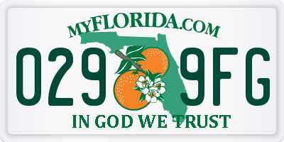 FL license plate 0299FG