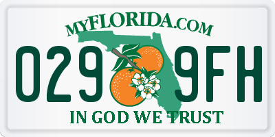 FL license plate 0299FH