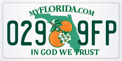 FL license plate 0299FP