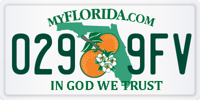 FL license plate 0299FV