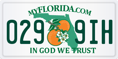FL license plate 0299IH