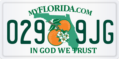 FL license plate 0299JG