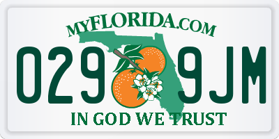 FL license plate 0299JM
