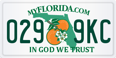 FL license plate 0299KC