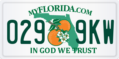 FL license plate 0299KW