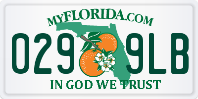 FL license plate 0299LB