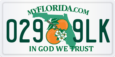 FL license plate 0299LK