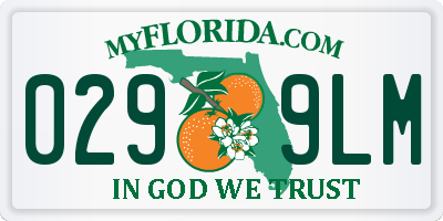 FL license plate 0299LM