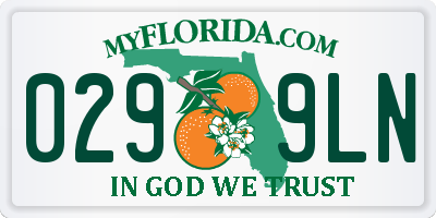 FL license plate 0299LN