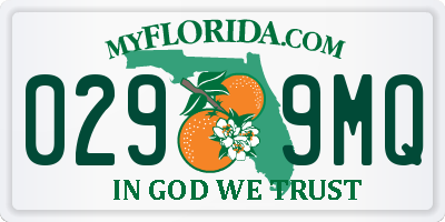 FL license plate 0299MQ