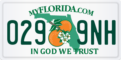 FL license plate 0299NH