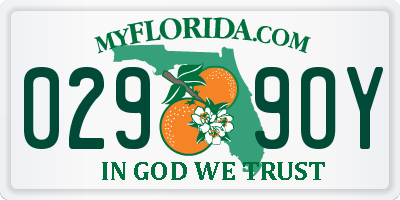 FL license plate 0299OY