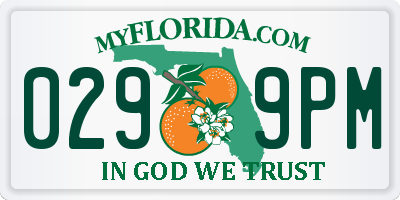 FL license plate 0299PM