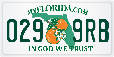 FL license plate 0299RB
