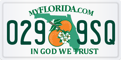 FL license plate 0299SQ