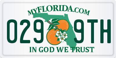 FL license plate 0299TH