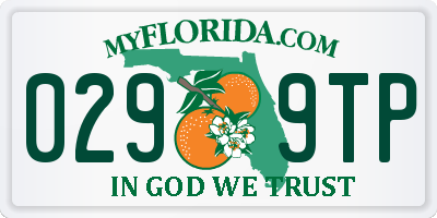 FL license plate 0299TP