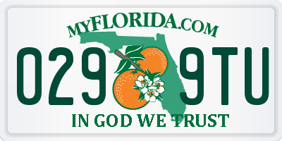 FL license plate 0299TU