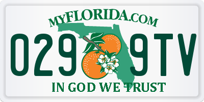 FL license plate 0299TV