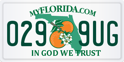 FL license plate 0299UG