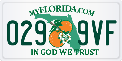 FL license plate 0299VF