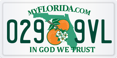 FL license plate 0299VL
