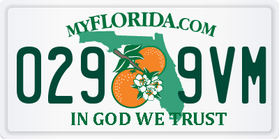 FL license plate 0299VM